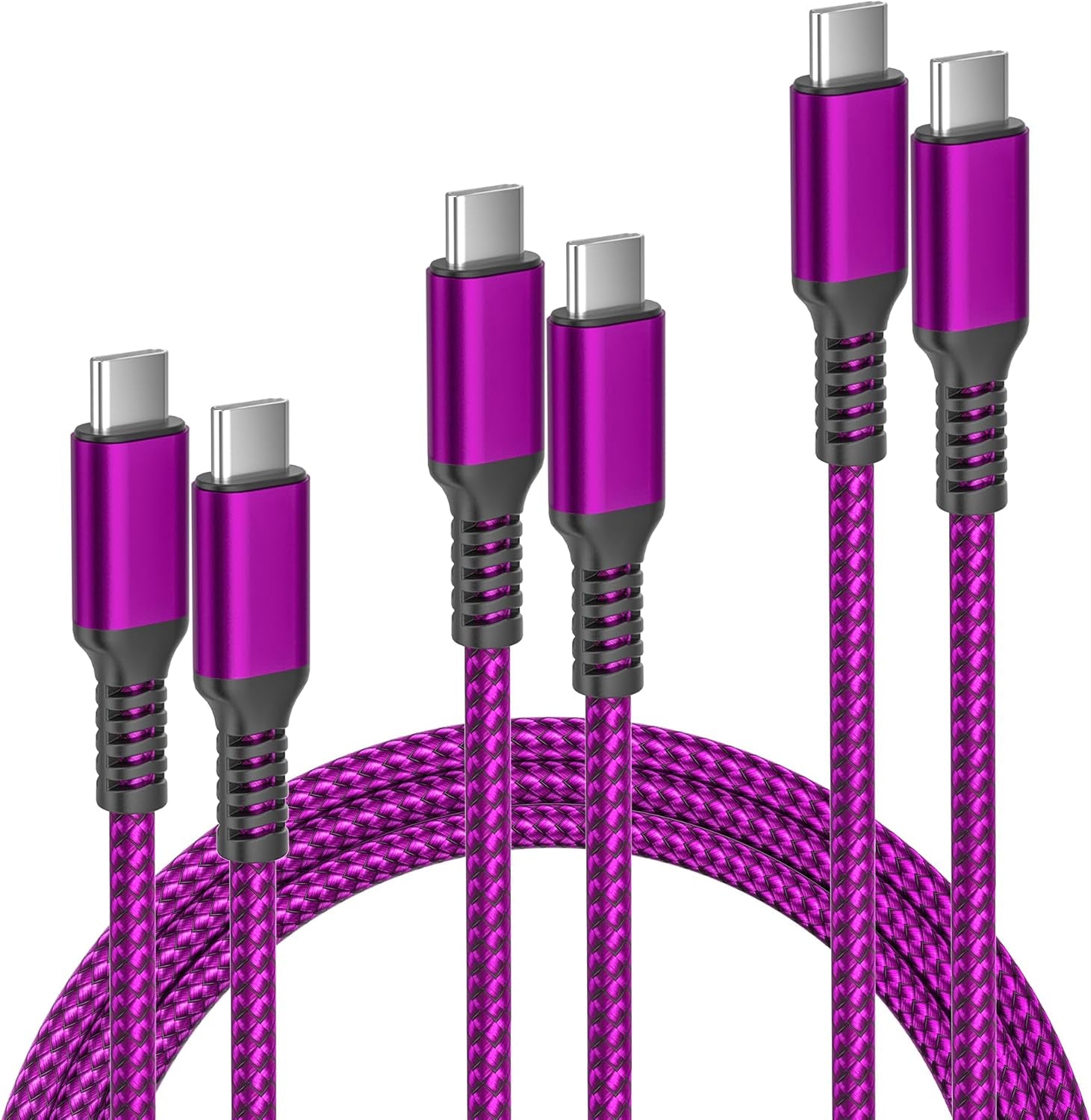 Iphone 16 Pro Max Charging Cable 3.3/6.6/10FT 3Pack,100W USB C to USBC Charger Cord for Car Iphone 16 15 Plus,Macbook Mac,Airpods 4,Ipad Air 5 Mini 6,Samsung Galaxy S25 S24 S23 Ultra Type-C